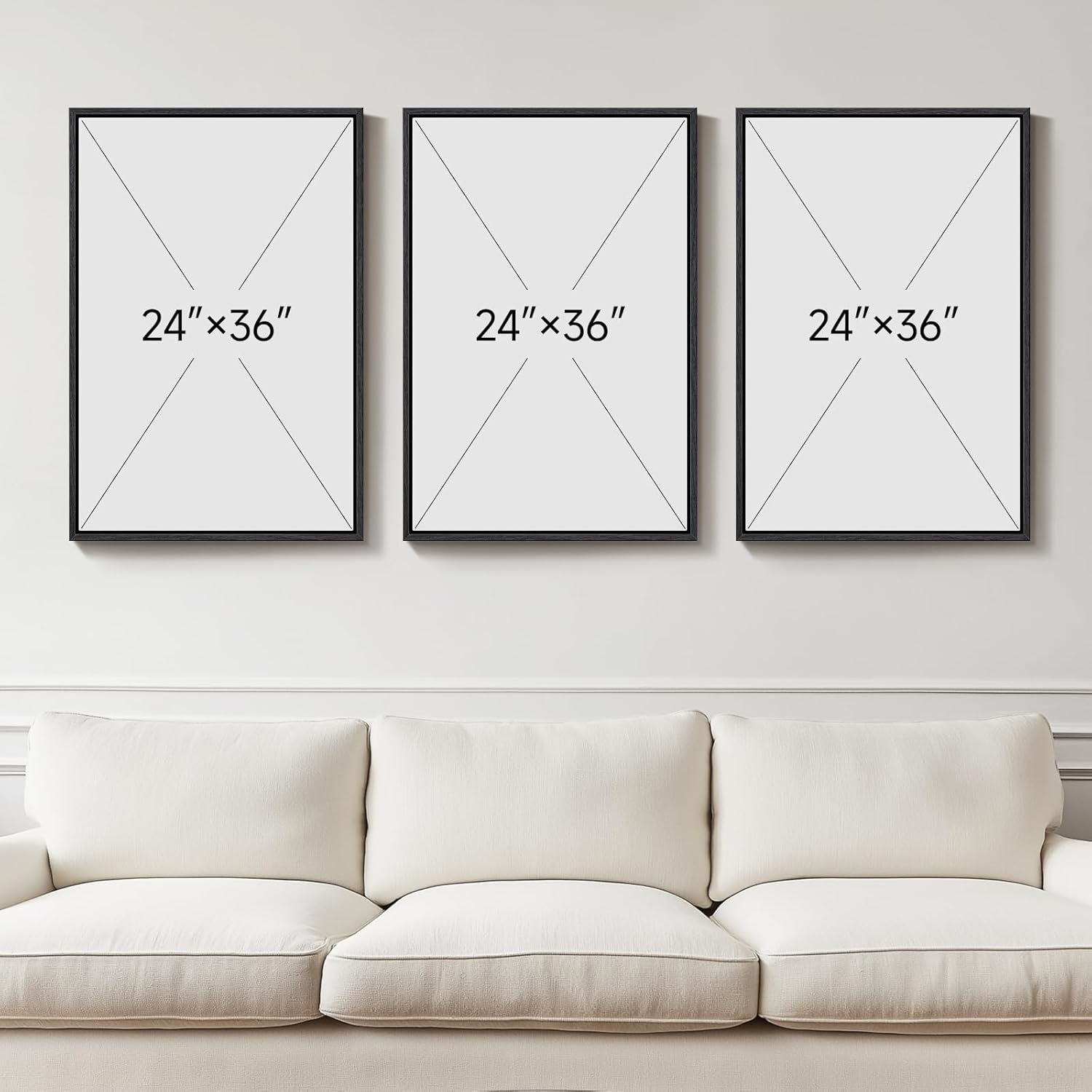 Large 3D Textured Framed Abstract Wall Art for Living Room, 3 Piece Modern Paintings Artwork for Walls, Black White Brown Geometric Sandstone Texture...