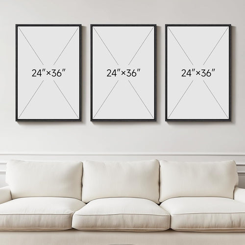 Large 3D Textured Framed Abstract Wall Art for Living Room, 3 Piece Modern Paintings Artwork for Walls, Black White Brown Geometric Sandstone Texture...